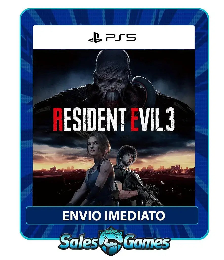 RESIDENT EVIL 3 - PS5 - Edição Padrão - Primária - Mídia Digital.