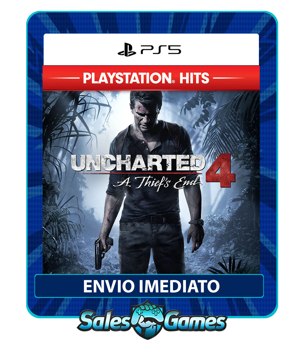 UNCHARTED 4: A Thief’s End- PS5 - Edição Padrão - Primária - Mídia Digital.