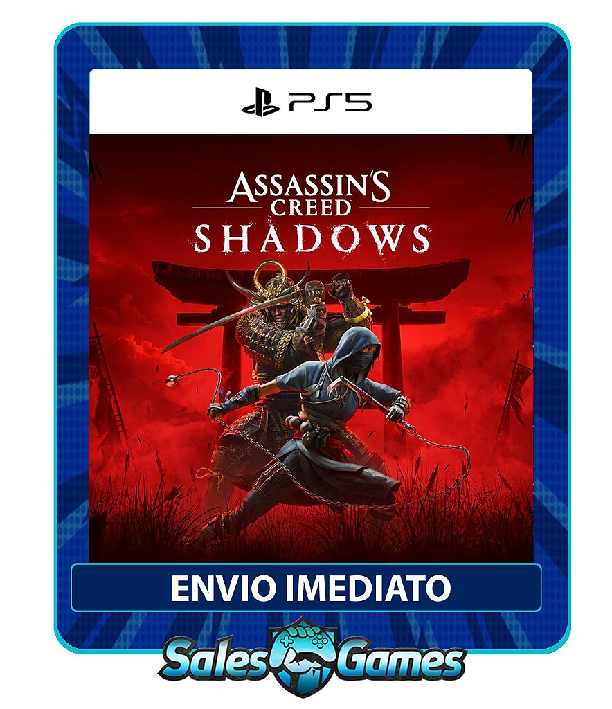 Assassin’s Creed Shadows - PS5 - Edição Padrão - Primária - Mídia Digital