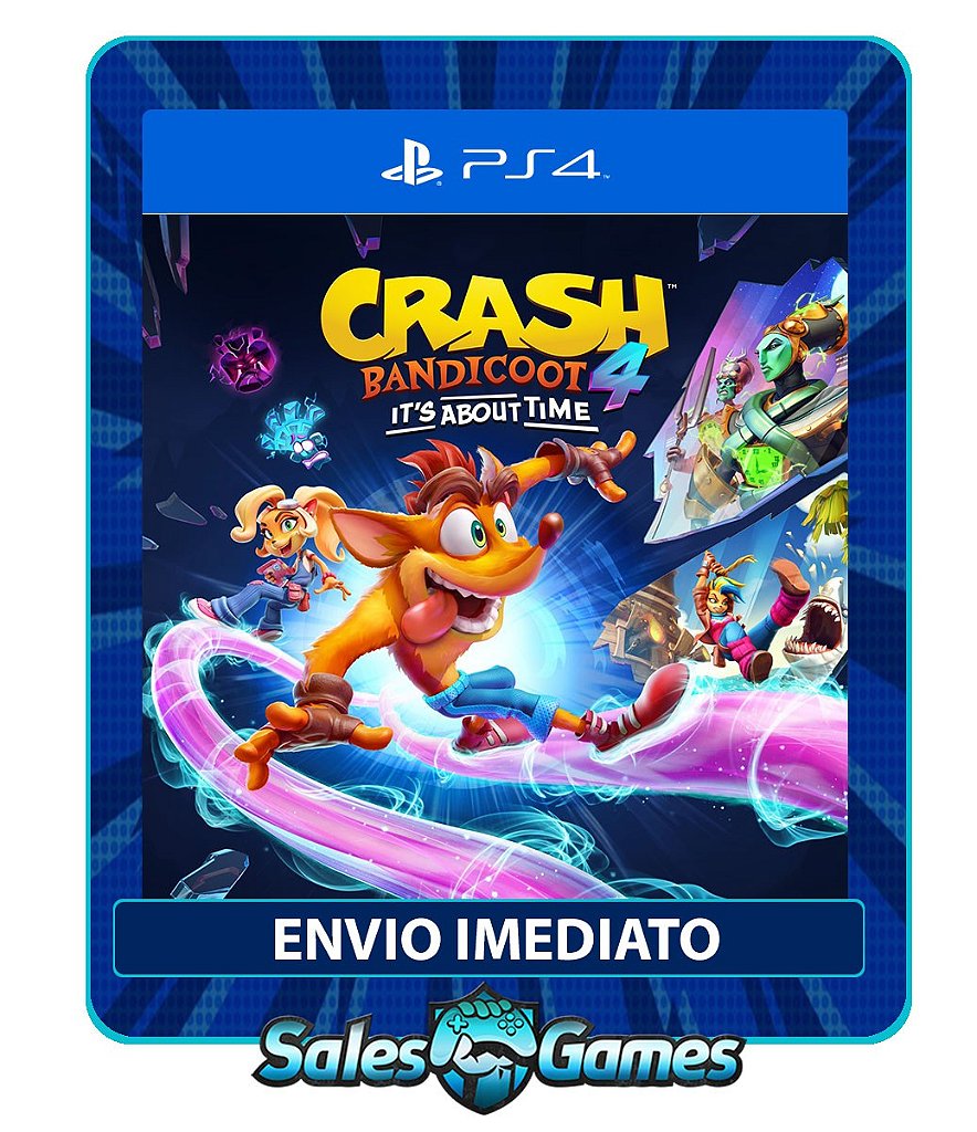Crash Bandicoot 4: It’s About Time - PS4 - Edição Padrão - Primária - Mídia Digital
