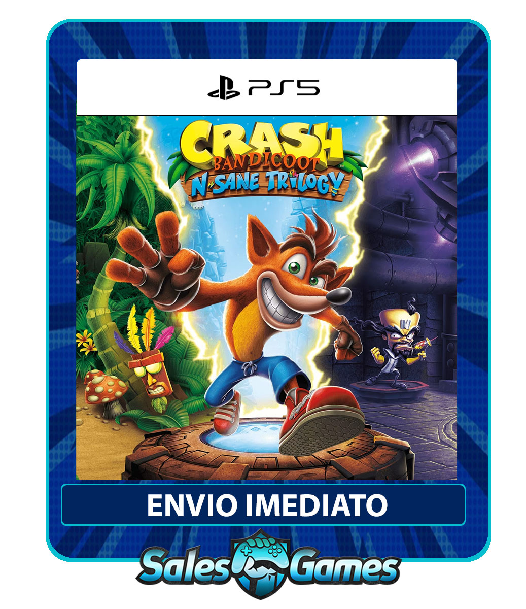Crash Bandicoot N. Sane Trilogy - PS5 - Edição Padrão - Primária - Mídia Digital