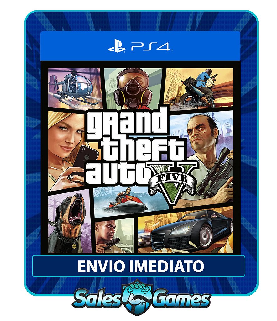 Grand Theft Auto V ( GTA ) - PS4 - Edição Padrão - Primária - Mídia Digital