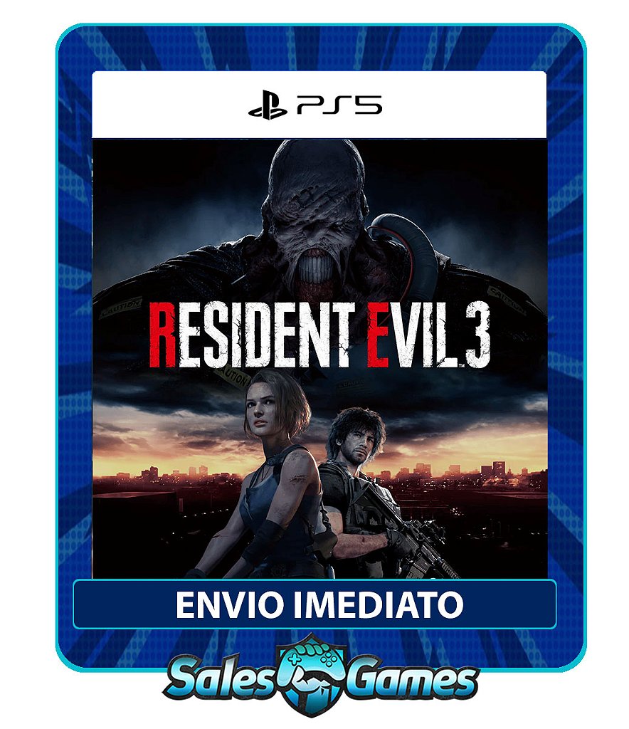Resident Evil 3 - PS5 - Edição Padrão - Primária - Mídia Digital
