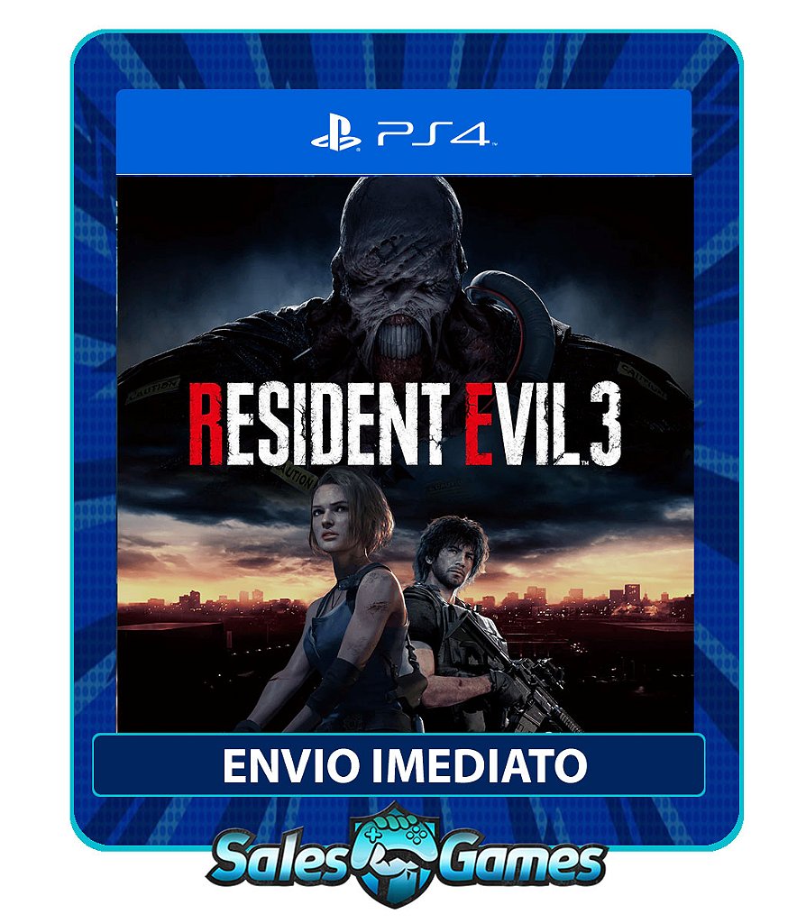 Resident Evil 3 - PS4 - Edição Padrão - Primária - Mídia Digital